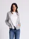 WEGA Green Goose Hemdjacke Satin light - Vegane Damenjacke in Dawn Grey